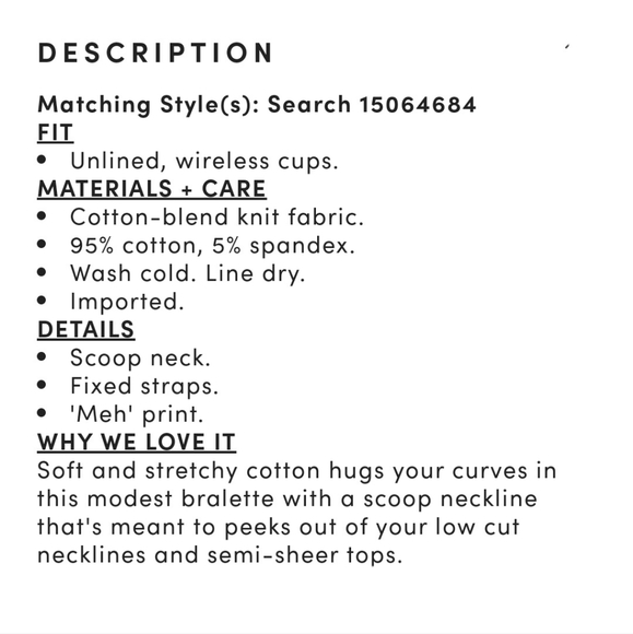 Torrid Cotton Bralette - Picture 5 of 5